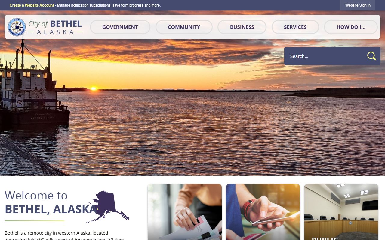City of Bethel Alaska official website for family court records