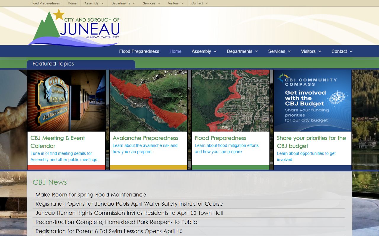 City and Borough of Juneau official website for local government and records