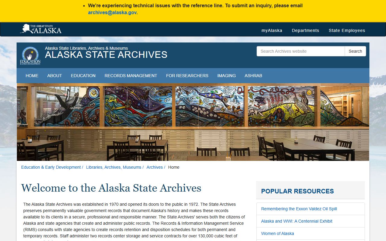 Alaska State Archives holding historical family court records
